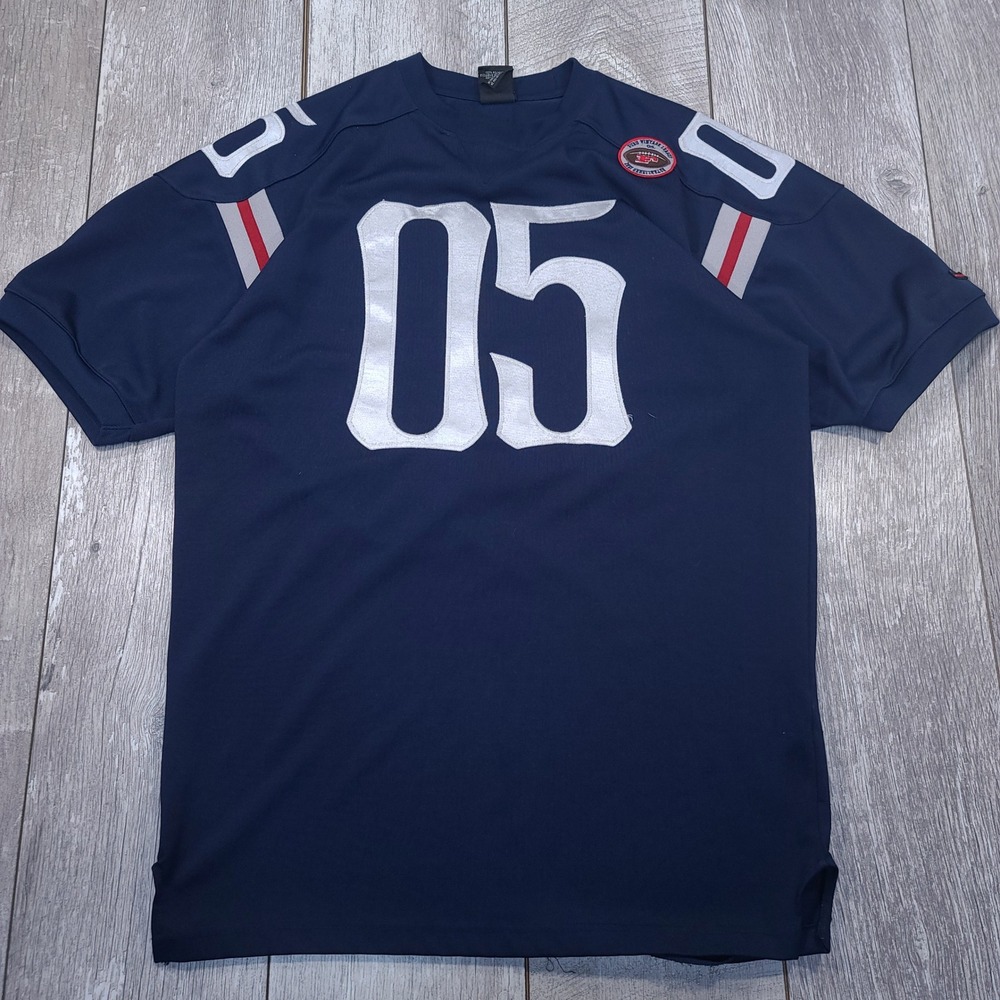 FUBU Football Jersey Mens L Blue 05 Vintage League 1992 Mesh Streetwear